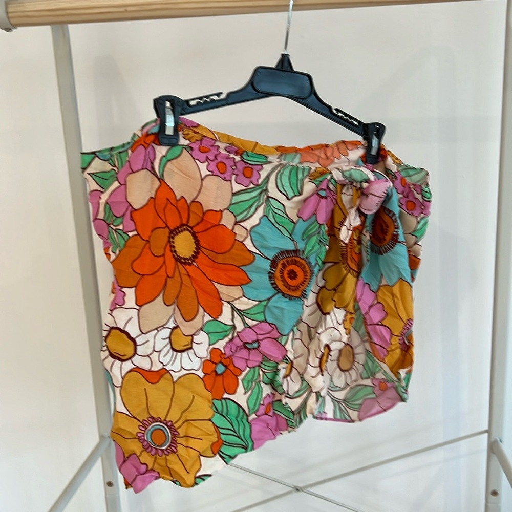 Colorful floral coverup